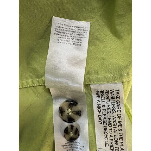 Ganni Green Dress with puff sleeves Midi suze 34 US 2 - Picture 16 of 16